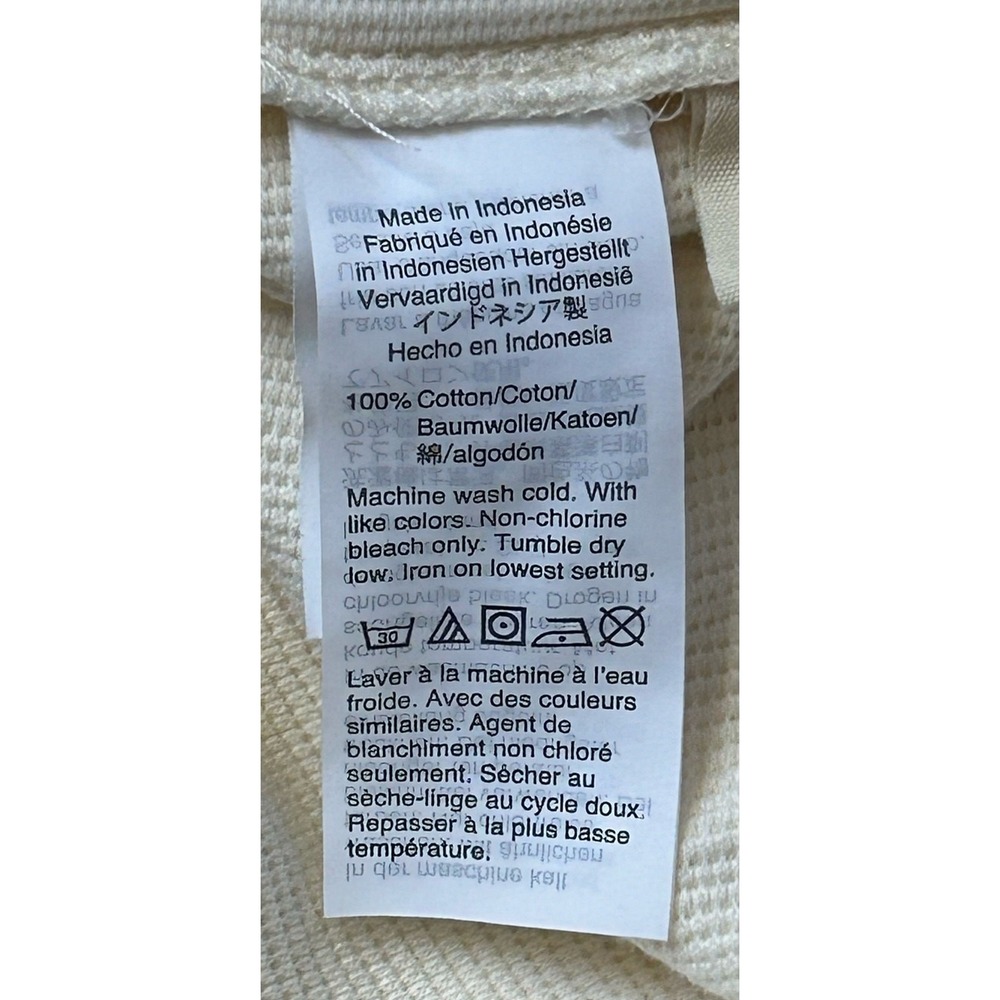Madewell Ottoman Jacquard Button-Back Top Cream White Textured Rib Size Small - Picture 4 of 6
